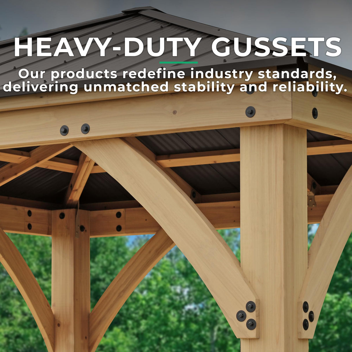 Yardistry 10' x 10' Meridian Gazebo Brown Yardistry