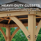 Yardistry 10' x 10' Meridian Gazebo Brown Yardistry