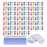 Vivixin 300Pcs Mini Acrylic Paint Set, 20 Set 12 Colors Acrylic Paint Bulk With 40pcs Brushes and 20pcs Palettes, Acrylic Paint Strips for Kids&Adults, Perfect for Birthday Party Home Classroom Favors Vivixin