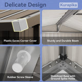 Kurapika Outdoor Storage Shed, 8x6FT Large Metal Tool House with Ventilation Opening and Lockable Sliding Door, for Garden, Patio, Backyard, Lawn Kurapika