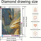 BYGFHLYW 5D Diamond Painting Kits for Adults, Black Golden Dragons Diamond Art Kits for Adults Beginner, DIY Full Drill Diamond Dot Gem Painting for Home Wall Decor 12x16 inch BYGFHLYW