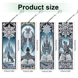 Antor 4 Pack Diamond Painting Bookmarks Kit for Adults – Snowflake Designs, DIY Halloween Themed Diamond Art Bookmarks Craft Gift Set, Small Diamond Art Projects, DIY Gemstone Bookmark Craft antor