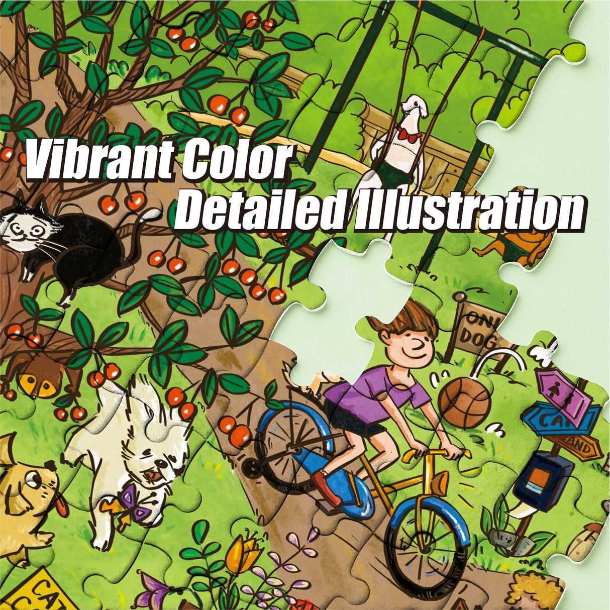 Antelope - 500 Piece Large Format Jigsaw Puzzle for Adults, Dog Park Jigsaw Puzzles 500 Pieces, Large Pieces, No Dust Puzzles for Senior Citizen, 500 PC, Non-Glare Finish, Interlock Smoothly ANTELOPE