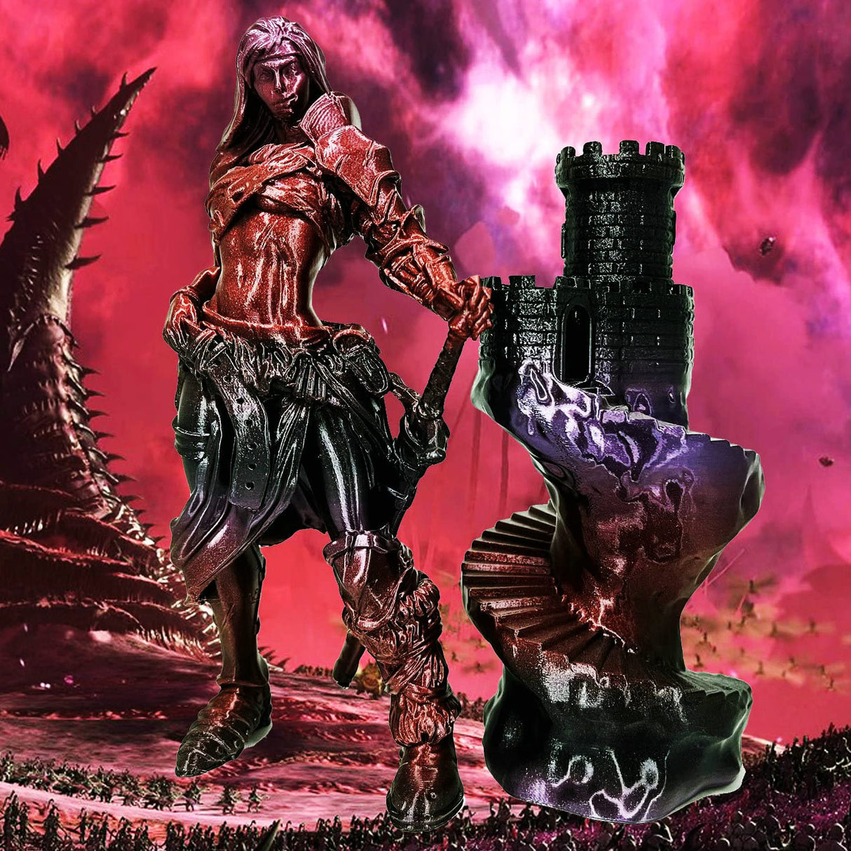 Stronghero3D PLA 3D Printer Filament 1.75mm,Galaxy Red,Black,Silk Purple,Net Weight 1kg Accuracy +/-0.05mm Stronghero3D