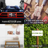 10 Pack Sublimation License Plate Blanks,Thickness 0.65mm Heat Thermal Transfer Sheet DIY Picture Sublimation Blank,Metal Aluminum Automotive License Plate Plates Tag for Custom Design Work- White XIHEYOMI