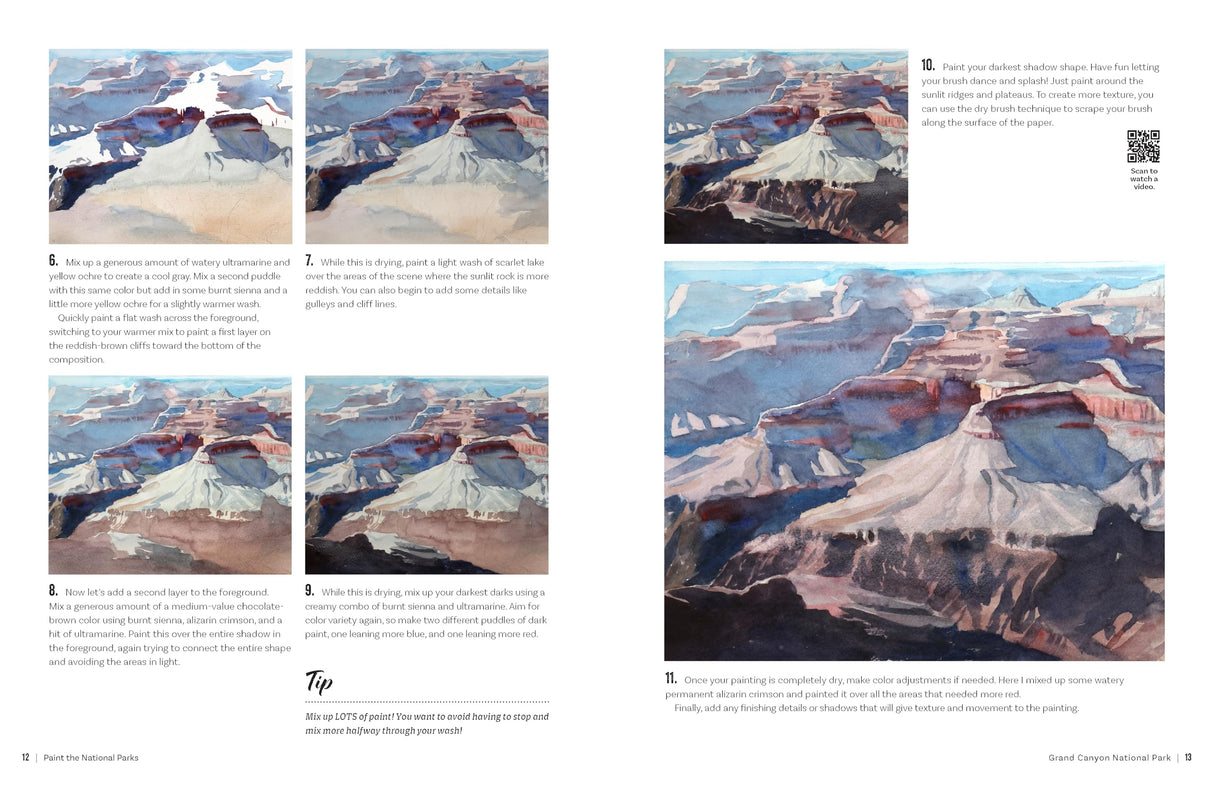 Paint the National Parks: A Watercolor Journey - Includes traceable templates and video tutorials WoodArtSupply