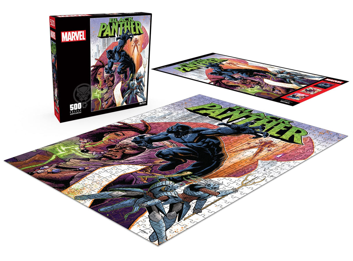 Buffalo Games - Marvel - Black Panther #19-500 Piece Jigsaw Puzzle for Adults -Challenging Puzzle Perfect for Game Nights - Finished Size is 21.25 x 15.00 Buffalo Games
