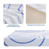 EGOHOME 8 Inch King Mattress, Charcoal Gel Cooling Memory Foam Mattress in a Box, Medium Fiberglass Free Mattress Made in USA, CertiPUR-US Certified, Blue MLILY