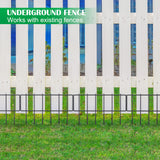 25 Pack Animal Barrier Fence, 17 in(H) X 27 Ft(L) Decorative Garden Fence, Rustproof Metal Wire Garden Border Fence, Dog Rabbits Ground Stakes Fence for Garden. NANANARDOSO