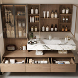 ZGNBSD Bathroom Vanity with Sink - Floating Bathroom Vanity Set Includes LED Smart Defogging Medicine Cabinet | Solid Wood Modern Bathroom Vanity | Wall Mounted (Wood, 60") ZGNBSD