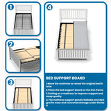 BBX-G Heavy Duty Thick Folding Box Spring, Mattress Supporting Wood Floor, Foldable Box Spring, Bed Support Slats, 60"x30" BBX-G