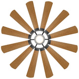 Windmill Indoor and Outdoor 12-Blade Smart Home Ceiling Fan 65in Matte Black Distressed Koa with 3000K LED Light Kit and Remote Control works with Alexa and iOS or Android App WAC Lighting