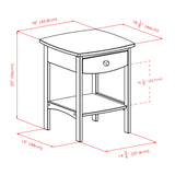 Winsome Wood Claire Accent Table, White Winsome