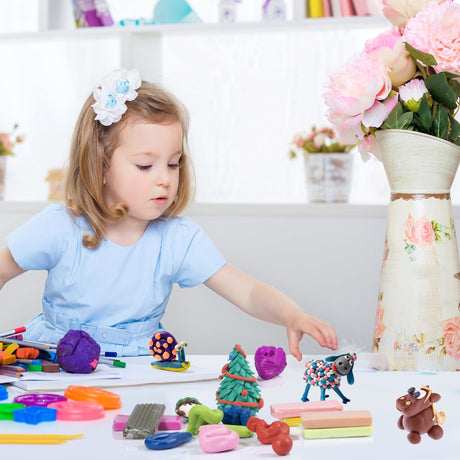 CyAJM Polymer Clay Kits 50 Colors,Modeling Clay for Kids DIY Mold Oven Bake Clay with Storage Box Sculpting Tools and Accessories,for Kids Adult and Artist Friendly Ideal Gifts CyAJM