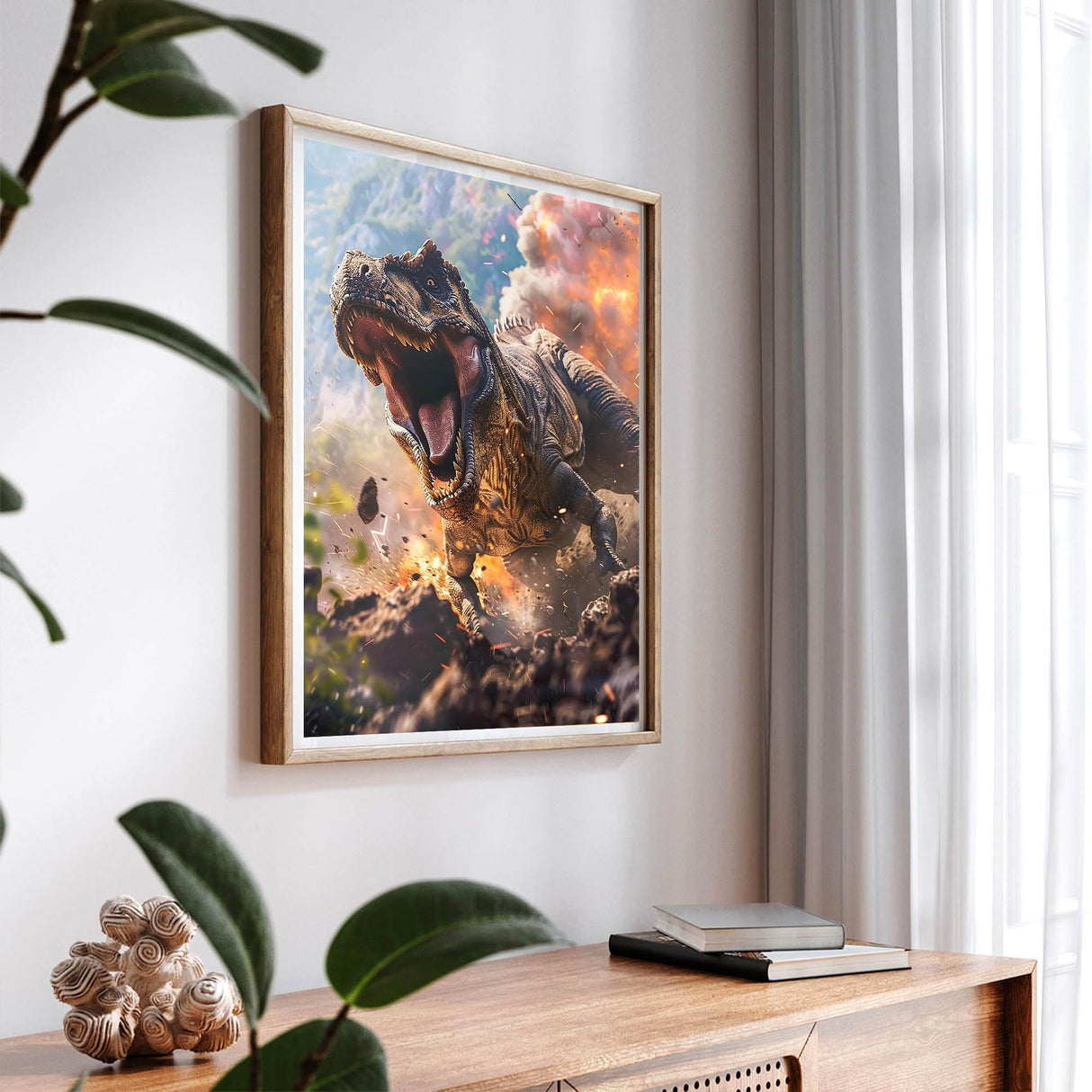 SKRYUIE Paint by Numbers Kit for Adults Beginner Dinosaur, Acrylic Volcano Oil Painting by Numbers Kits with PaintBrushes Paintwork Art Crafts Canvas for Home Decor 16x20 inch c12 SKRYUIE