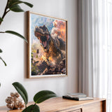 SKRYUIE Paint by Numbers Kit for Adults Beginner Dinosaur, Acrylic Volcano Oil Painting by Numbers Kits with PaintBrushes Paintwork Art Crafts Canvas for Home Decor 16x20 inch c12 SKRYUIE