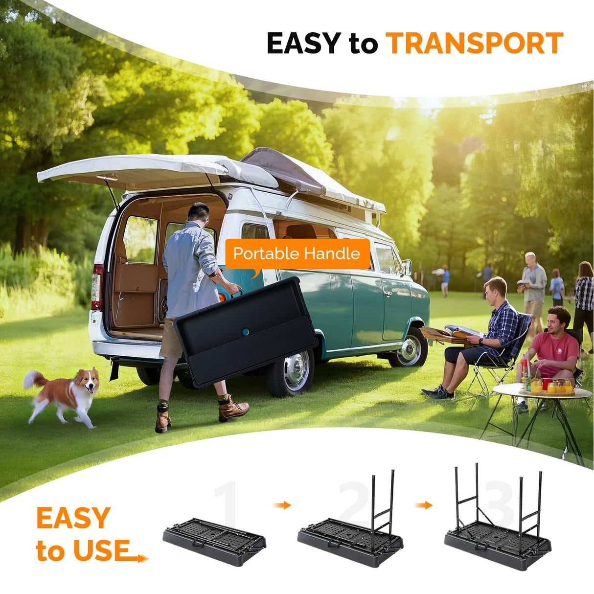 VINGLI Ice Table with Extra Storage Shelf, Portasble Cooler Side Table with Removable Skirt, Patio Table, Indoor & Outdoor Bar for Events, Parties and Camping VINGLI