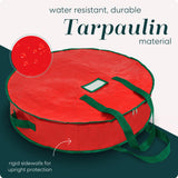 Handy Laundry Christmas Wreath Storage Bag - 2-PACK - Durable, Tarp Material, Zipper, Sturdy Carry Handle, Dust, Pest Protection - Ideal Home, Garage Organization for Holiday Wreath Decorations (36") Handy Laundry