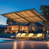 AECOJOY 14' x 10' Gazebo for Patio, Hard Top Lean to Gazebo Pergola Carport, Freestanding Shelter Pergolas and Gazebos Clearance with Patio Roof, Wall-Mounted Heavy Duty Awnings for Patio, Decks AECOJOY