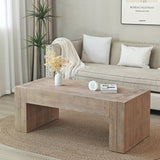 FGXJY Natural Wood Coffee Tables for Living Room, Rectangle Cocktail Table Wooden Room Table, Rustic Coffee Table for Office and Apartment FGXJY