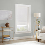 ECLIPSE Drew Noise Reducing Blackout Cordless Lined Window Roman Shade for Living Room, 31 in x 64 in, White Eclipse