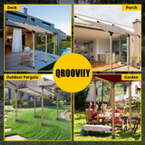 Qrooviiy 15 Degree Pegola Bracket Kits,4-Way Right Corner Woodwork Brackets for 4" x 4" (Actual:3.5"x3.5") Lumber,DIY Gazebo Brackets for Patio Pergolas, Gazebos, Log Cabin W/Hardware - 1Pack… Qrooviiy