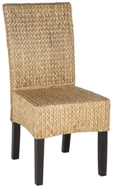 Safavieh Home Collection Luz Natural Wicker Dining Chair (Set of 2), 18" Safavieh