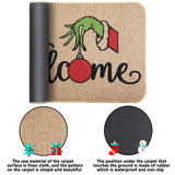Erweicet Christmas Door Mat Xmas Welcome Christmas Mat Non-Slip and Washable Winter Doormat Rubber Back Snowflakes Door Mat Rugs for Indoor Outdoor(Green Hand Pattern) Erweicet