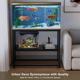 Urban Deco 40 Gallon Fish Tank Stand 660LBS Capacity For Aquarium Stand Metal Fish Tank Stand 38.2"x18.5"x29.5" Dual-Layer Design Terrarium Stand Ideal for Home and Office Urban Deco