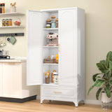 TIMELESS PIECES 75” Kitchen Pantry Storage Cabinet,Tall Storage Cabinet with Drawers and Adjustable Shelves,Modern Kitchen Hutch Cabinet,Freestanding Cupboard for Dining Room TIMELESS PIECES