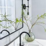 TEHOME 20x33'' Horizontal Farmhouse Black Metal Framed Rounded Pivot Rectangle Bathroom Mirror Tilting Beveled Vanity Mirrors for Wall TEHOME