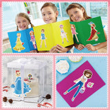 Stickers for Kids, 24 Sheets Dress Up Stickers for Girls, Make Your Own Fairy Princess Sticker, Birthday Party Favor, Classroom Rewards, Art Craft DUJAA