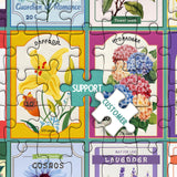 Flower Puzzles for Adults 1000 Piece, Vintage Collage Jigsaw Puzzles, Retro Houseplant Seed Puzzle for Stamp Lovers IdeaBazar
