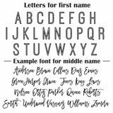 First and Middle Name Signs for Nursery Wooden Name Signs for Kids Room Personalized Name Sign Woodland