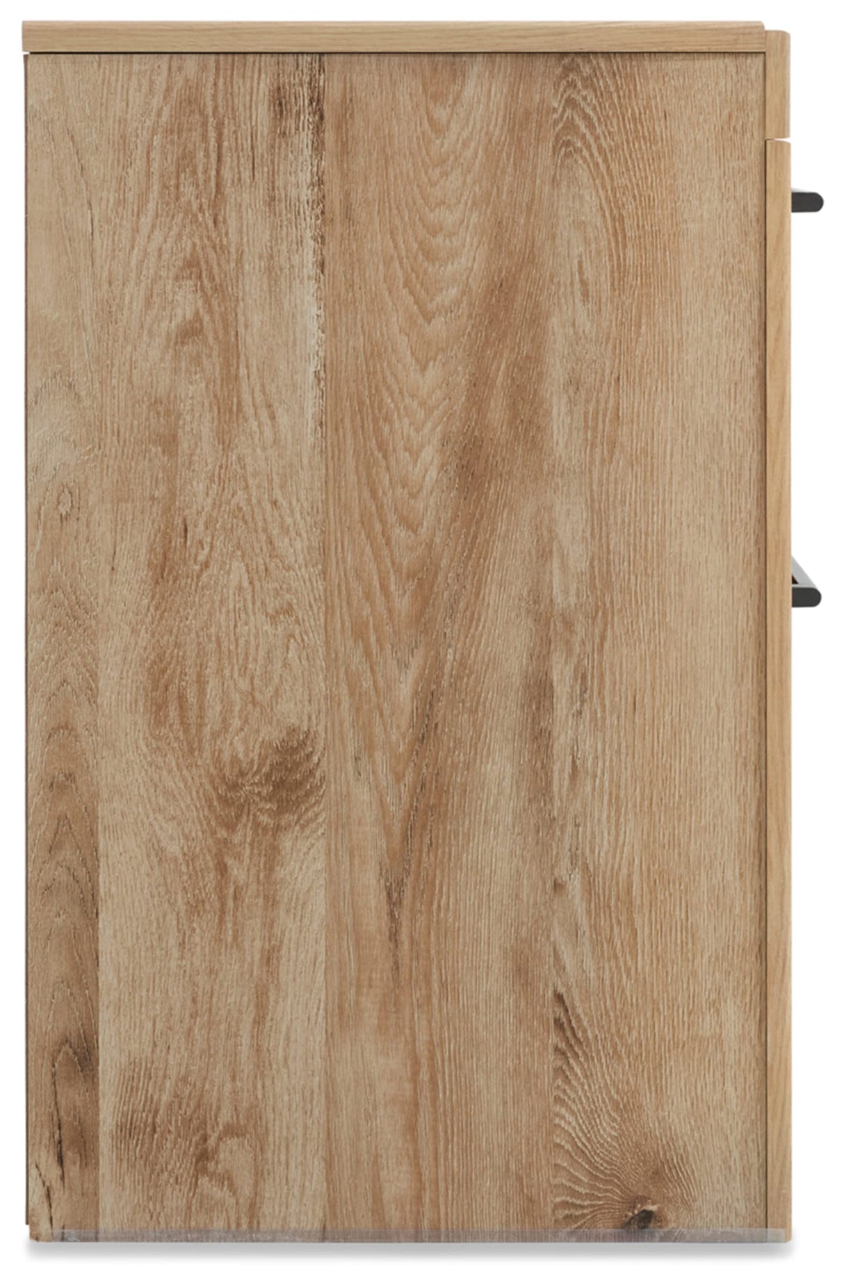 Signature Design by Ashley Hyanna Rustic 2 Drawer Nightstand with 2 USB Charging Ports, Light Brown Signature Design by Ashley