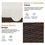 Shintenchi 3 Pieces Patio Furniture Set 3 Pieces PE Rattan Wicker Chairs with Table Outdoor Furniture for Backyard/Garden/Poolside/Outdoor Restaurant Brown Rattan with White Cushion Shintenchi