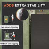 DEVAISE 5-Drawer Wood Dresser with Top Cabinet Storage, Mobile Chest of Drawers, Wide Storage Space for Home Office, Black DEVAISE