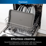 Ninja B33003 Foodi NeverStick Premium 3-Piece Baking Sheet Set, Nonstick, Oven Safe up to 500⁰F, with 9 x 13 inch Sheet, 10 x 15 inch Sheet & 11 x 17 inch Sheet, Dishwasher Safe, Grey Ninja