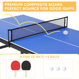 GAOMON Foldable and Portable Table Tennis Table, Indoor and Outdoor Ping Pong Table, Table Tennis Table with 2 Table Tennis Paddles and 3 Balls, 5 Minute Assembly, 60 x 26 x 27.5 Inch GAOMON