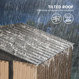 VerisShade Large Metal Storage Shed, 6 x 4 FT Outdoor Storage Shed, Metal Garden Tool Shed with Roof, Door & Lock, Waterproof and Anti-UV, for Patio Garden Yard, Brown VerisShade