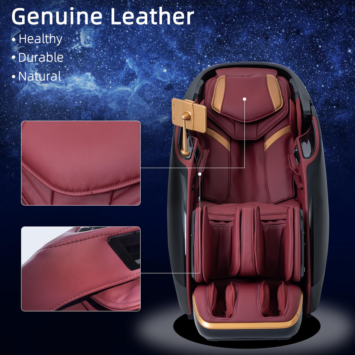 Alfine A860 Full Body 4D Massage Chair - Intelligent Health Detection, Dual-Core System, Zero Gravity Recline, Premium Leather, Customizable Programs, Smartphone Control (Black) Alfine