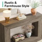 Tribesigns Farmhouse Console Table, 47 Inches Entryway Console Table with Storage, Industrial Hallway Accent Table for Living Room, Entrance Tribesigns