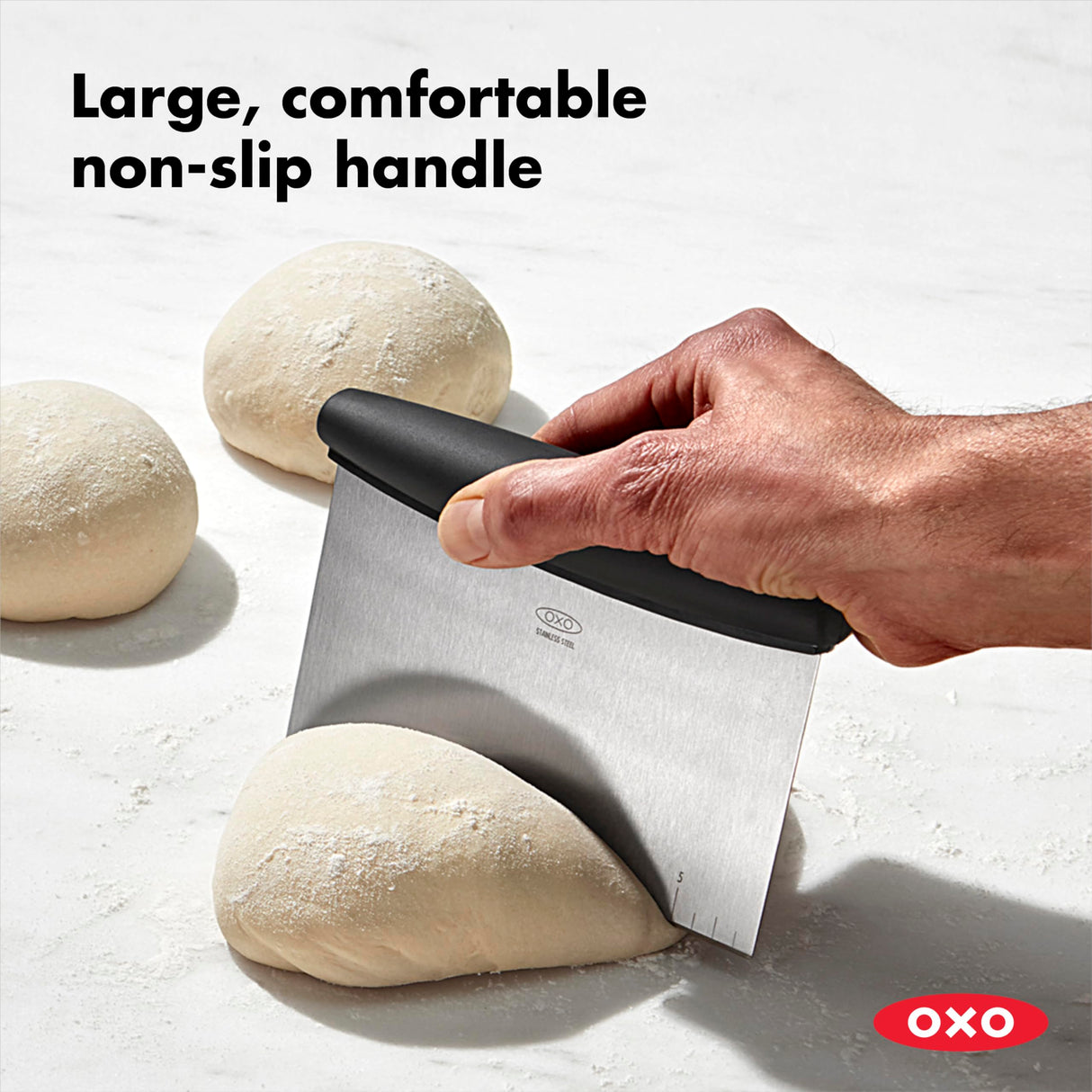 OXO Good Grips Bench Scraper & Chopper, 1 Count, Stainless Steel OXO