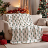 Horaldaily Christmas Flannel Blanket Throw, Christmas Trees Boho Soft Fuzzy Plush Cozy Fleece Blankets for Couch Sofa Bed Lounging, Ideal Gifts for Kids Adults Wife Self, 50x60 Horaldaily