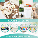Northwood Calliger Tilt Out Trash Bin Cabinet or Tilt Out Laundry Hamper - Wooden Cabinet Trash Can to Hide Trash, add Countertop Space, Keep Pets Out! Now Easier Assembly! Northwood Calliger