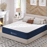 SUAYEA King Mattress, 10 Inch King Size Mattress in a Box, Medium Firm, Ultimate Motion Isolation, Memory Foam and Pocket Spring, Strong Support SUAYEA