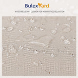 BULEXYARD Hanging Egg Swing Chair with Stand Indoor Outdoor 350lbs Capacity, Brown Wicker Hammock Egg Basket Chair with Beige Thickened Cushion for Bedroom Balcony Garden Porch Patio BULEXYARD