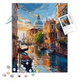 Venice Canal Paint by Number Kits for Adults, Traditional Architecture of Venice Paint by Numbers, Water City Boats Acrylic Oil Painting -Hand-Painted Gift for Home Decor Unframe(16×20inches) ARNLRDYA