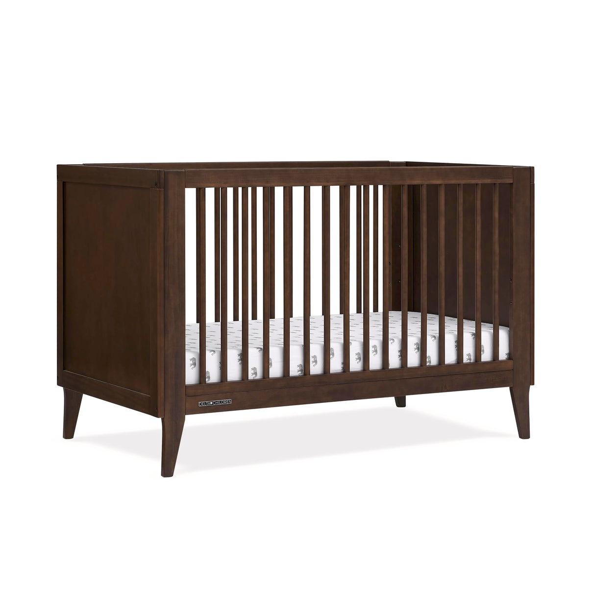 Delta Children Ollie 4-in-1 Convertible Crib - Greenguard Gold Certified, Walnut Espresso Delta Children