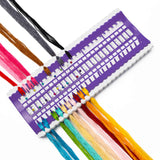 50 Positions Floss Organizer Embroidery Shelf, Luxiv Thread Organizers for Cross Stitch Embroidery Thread Holder with 15Pcs Replaceable Paper Card Sewing Needle, Embroidery Floss Organizer Luxiv